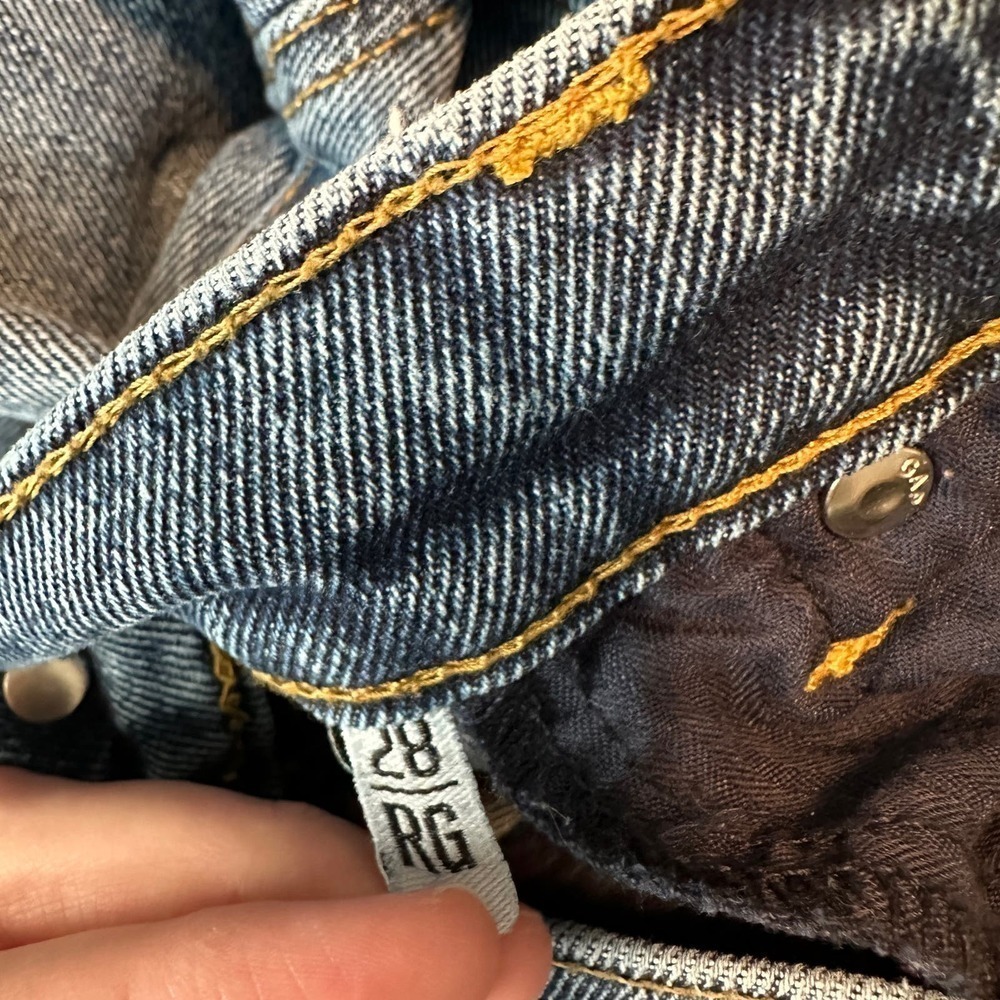 Gap Medium Wash Patchwork Distressed Cotton True … - image 6